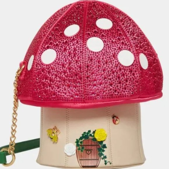 NWT Betsey Johnson KITSCH LOVE YOU SO MUSH MUSHROOM CROSSBODY COLLECTIBLE - Picture 2 of 8